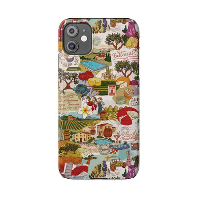 Slim Italy Tuscany Coquette Collage Cute Phone Case for Iphone 17 - | iPhone 16 Pro Max Case | iPhone 15 Case Iphone 14 13 12 11 10 9 8 7 - Studio40ParkLane
