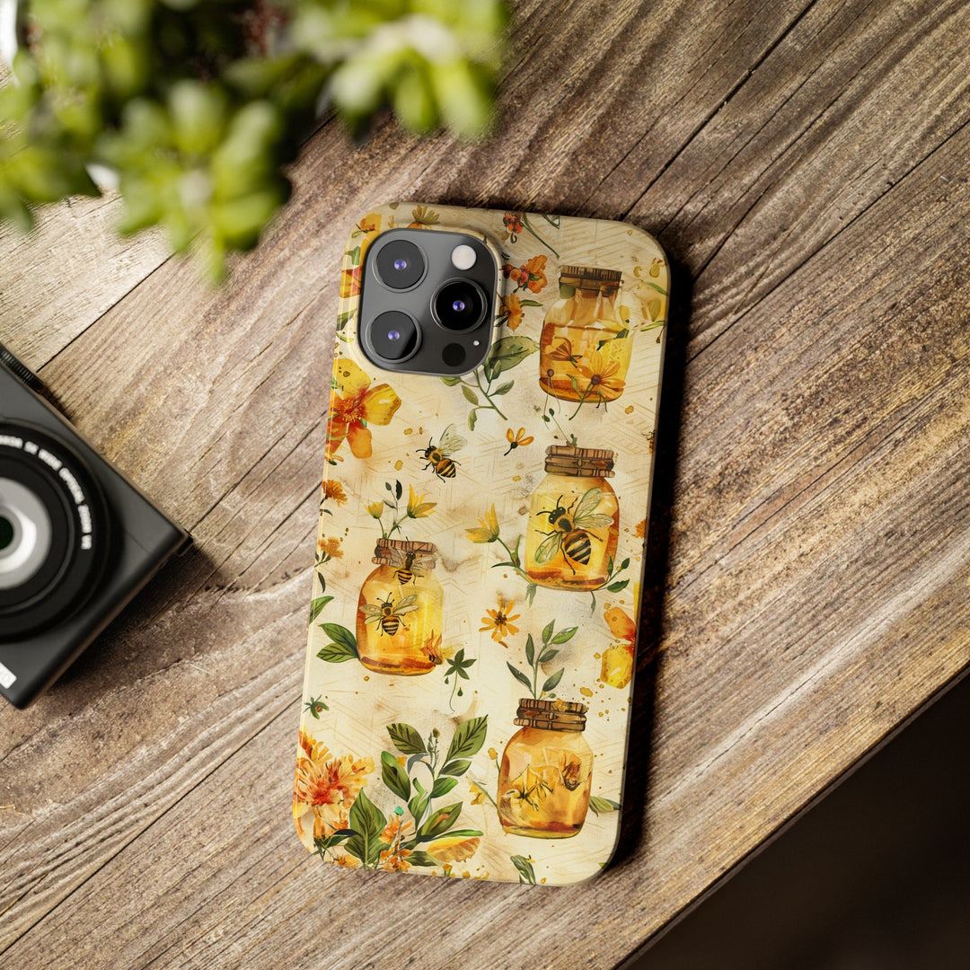 Slim Cute Phone Cases for Iphone | iPhone 15 Case | iPhone 15 Pro Max Case, Iphone 14, Iphone 14 Pro Max, Iphone 13, Honey Bees Yellow - Studio40ParkLane