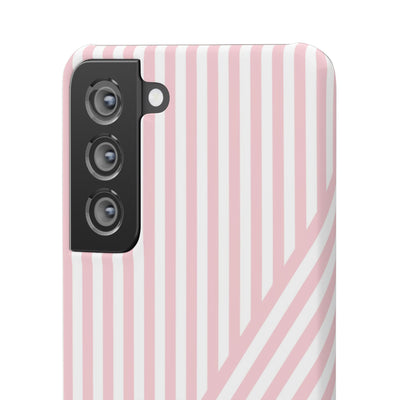 Aesthetic Sweet Pink Stripes Cute Phone Case Sleek Snap - For iPhone 17 Pro Max iPhone 16 Pro iPhone 15 Iphone 14 Plus 13 Pro 12 11 10 Gift