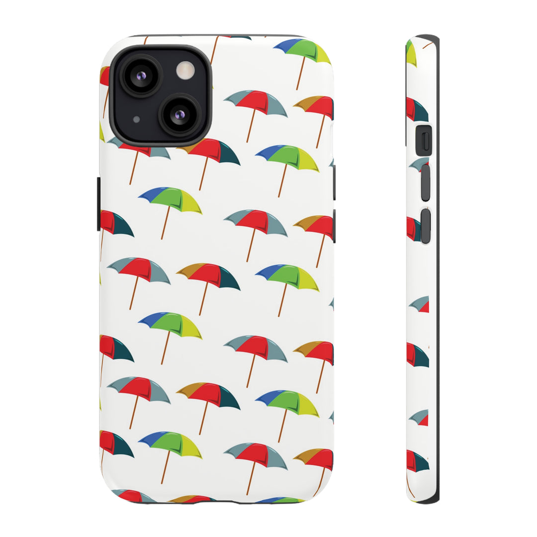 Cute IPhone Case | Colorful Beach Parasols, iPhone 15 Case | iPhone 15 Pro Case, Iphone 14 Case, Iphone 14 Pro Max Case, Protective Iphone Case - Studio40ParkLane