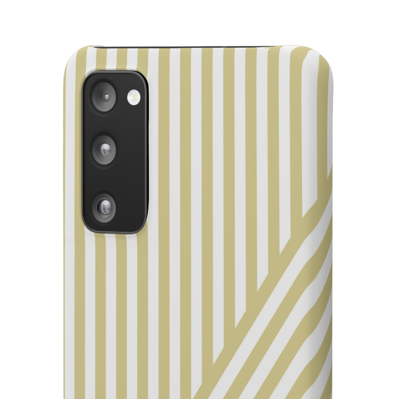 Aesthetic Yellow Beige Stripes Cute Phone Case Sleek Snap - For iPhone 17 Pro Max iPhone 16 Pro iPhone 15 Iphone 14 Plus 13 Pro 12 11 10 Gift