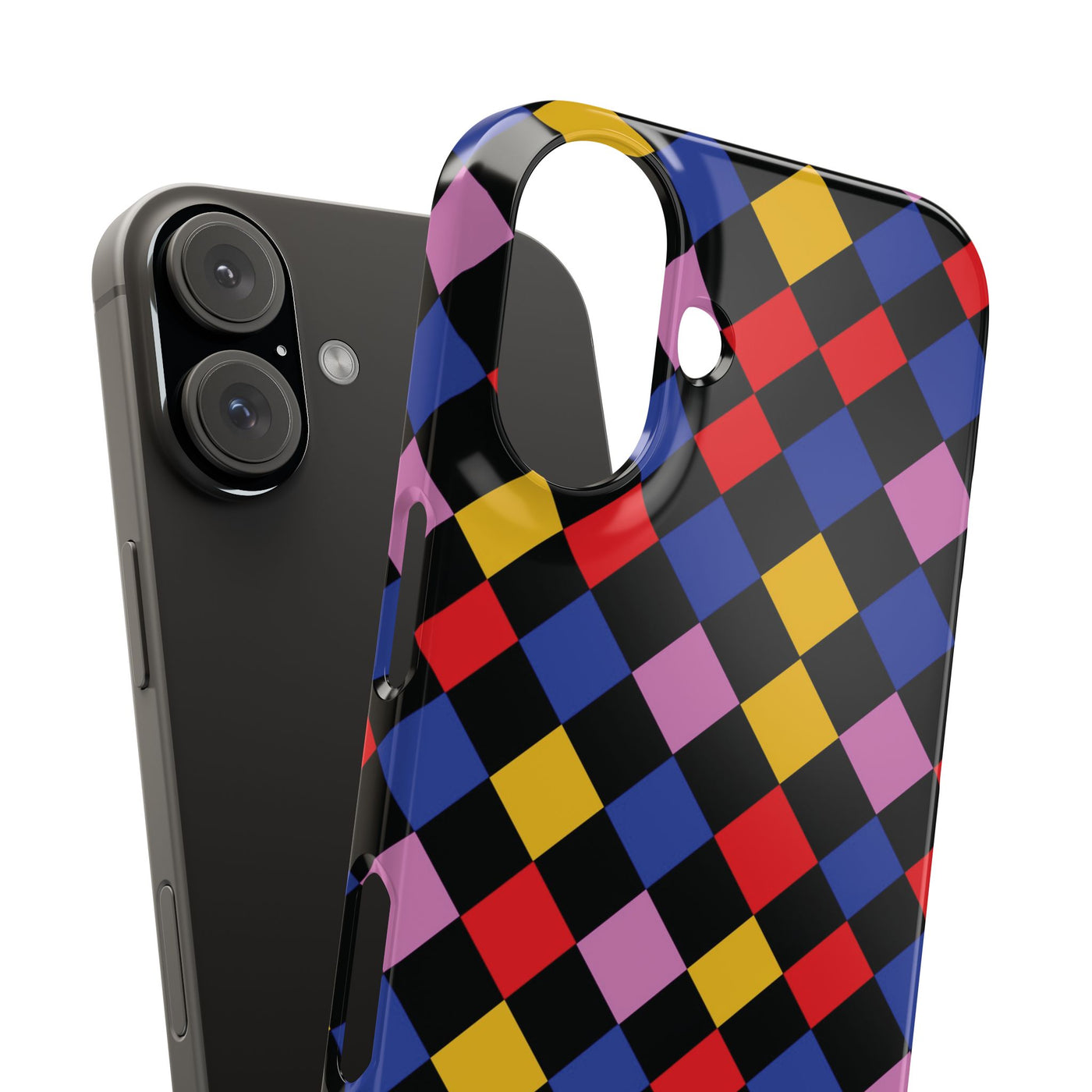 Colorful Checkerboard Cute Phone Case - Sleek Snap - for iPhone 16 15 14 13 12 11 Max Pro Plus Samsung Galaxy S24 S23 S22 S21 S20 Plus Ultra - Studio40ParkLane