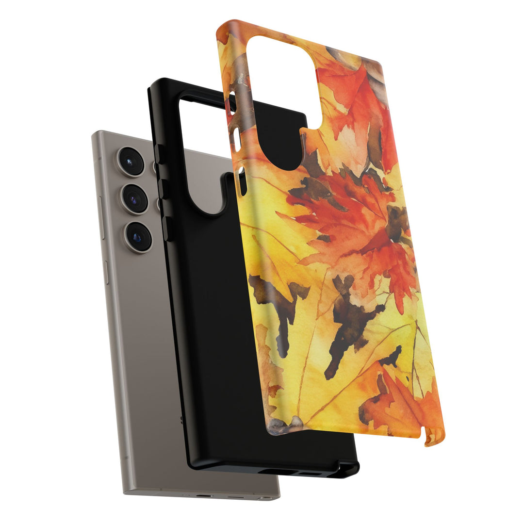Impact Resistant, Fall Leaves, Cute Phone Cases for Samsung S24, S23, S22, S21, IPhone 15 pro Iphone 14 pro Iphone 13 IPhone 12 Iphone 11 - Studio40ParkLane