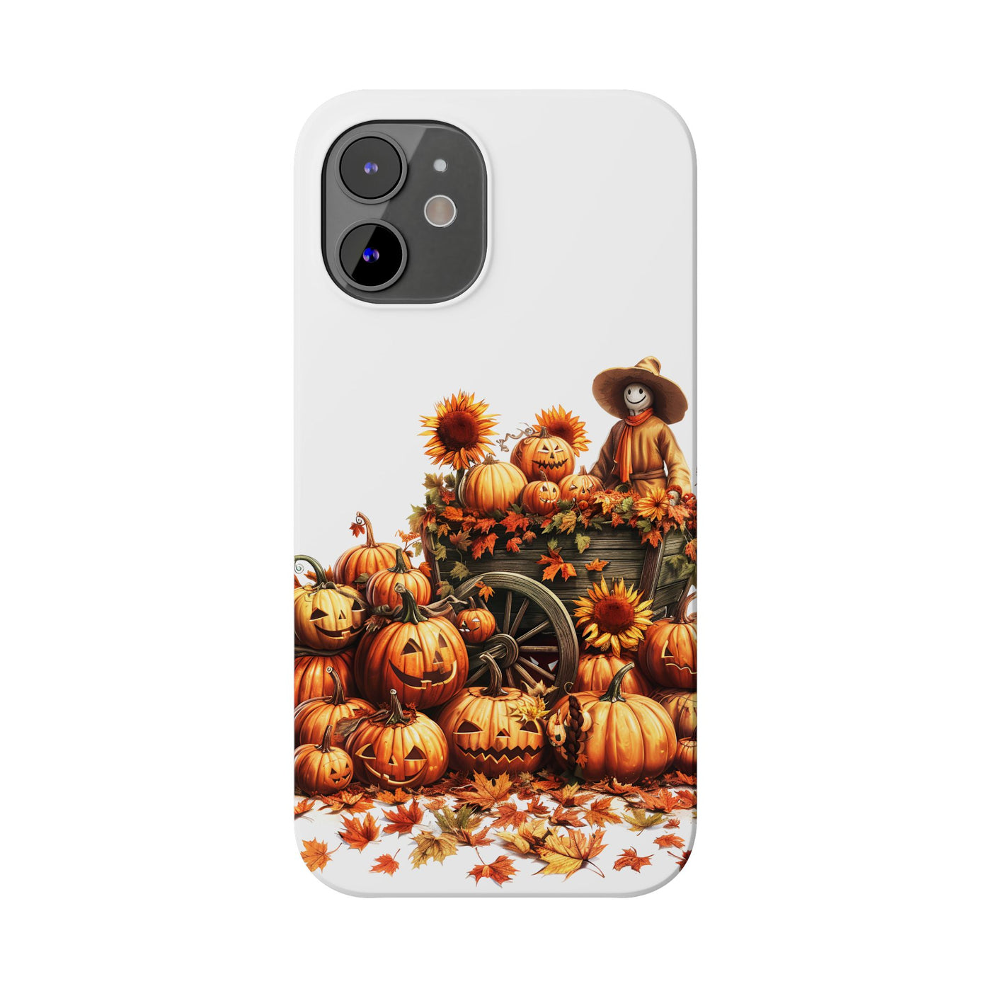 Slim Fall Leaves Scarecrow Slim Cute Phone Cases for Iphone  | iPhone 15 Case | iPhone 15 Pro Max Case, Iphone 14, Iphone 14 Pro Max, Iphone 13