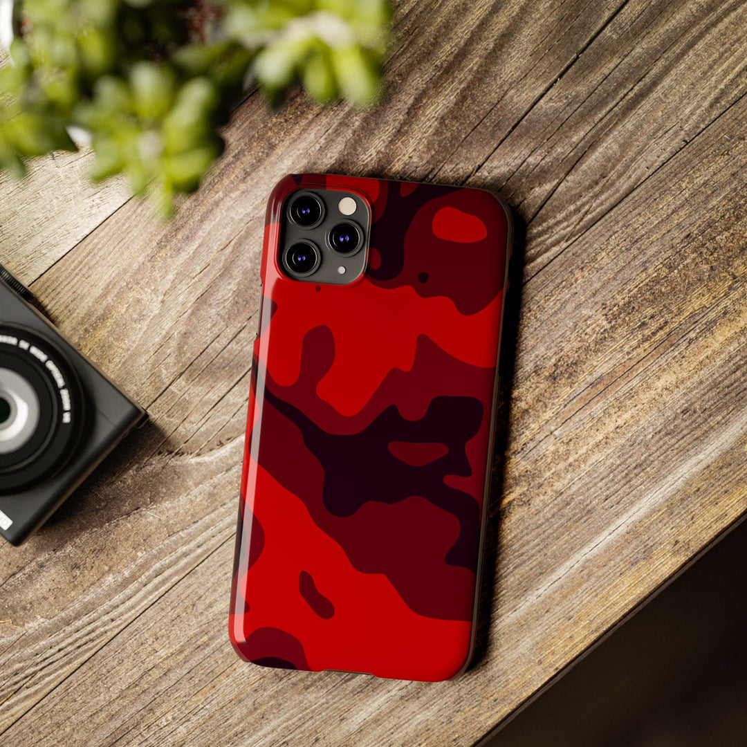 Slim Cute Phone Cases for Iphone - | iPhone 15 Case | iPhone 15 Pro Max Case, Iphone 14 Case, Iphone 14 Pro Max, Iphone 13, Red Camo Camouflage - Studio40ParkLane