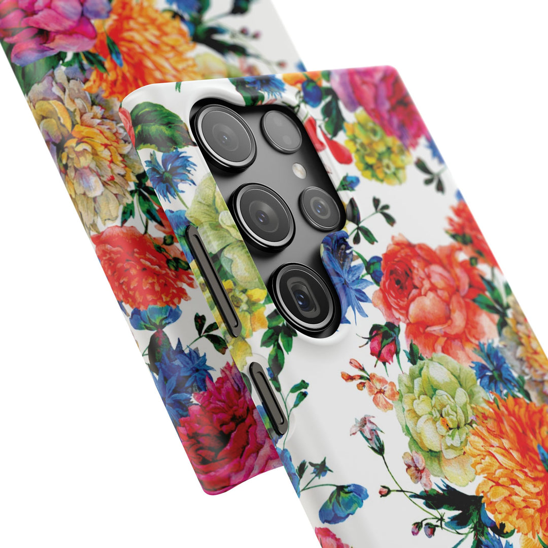 Sleek Snap Colorful Flowers Cute Phone Case for iPhone 16 15 14 13 12 11 X Xs Max Xr Pro Plus Samsung Galaxy S24 S23 S22 S21 S20 Note Ultra
