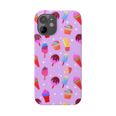 Slim Cute iPhone Cases - | iPhone 15 Case | iPhone 15 Pro Max Case, Iphone 14 Case, Iphone 14 Pro Max, Iphone 13, Summer Ice-cream Pink