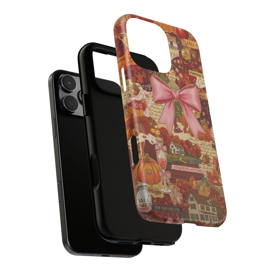 New England Fall Coquette Collage Tough Premium Phone Case - For iPhone 16 Pro Max iPhone 15 Pro iPhone Iphone 14 Plus 13 Pro 12 11 10 XR XS