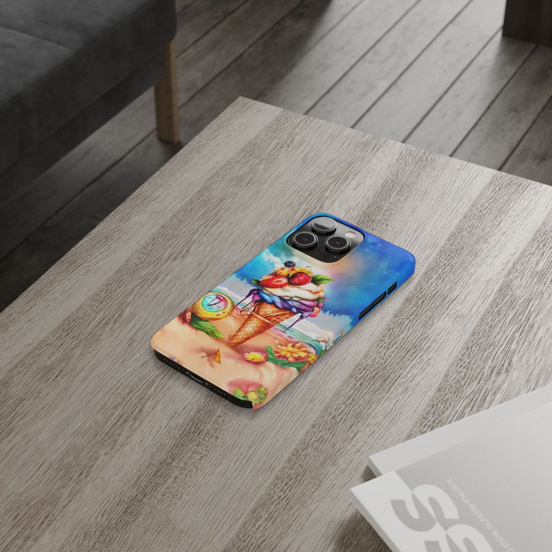 Slim Summer Ice Cream Cone Slim Cute Phone Cases for Iphone | iPhone 15 Case | iPhone 15 Pro Max Case, Iphone 14, Iphone 14 Pro Max, Iphone 13 - Studio40ParkLane