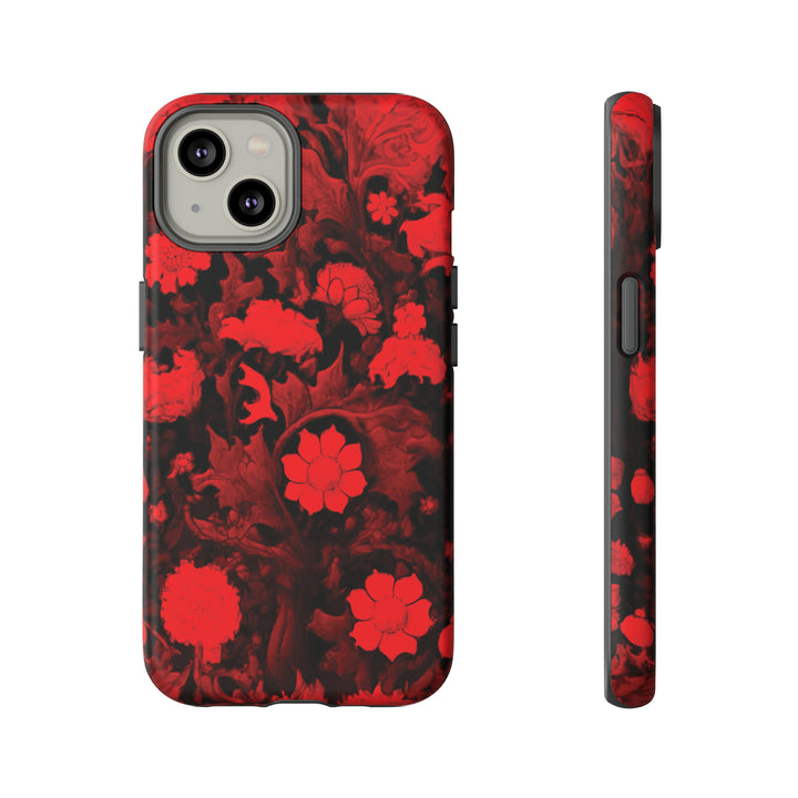 Cool Phone Case | Red Flowers, For iPhone 15 Case | iPhone 15 Pro Case, Iphone 14 Case, Iphone 14 Pro Max Case, Protective Iphone Case - Studio40ParkLane