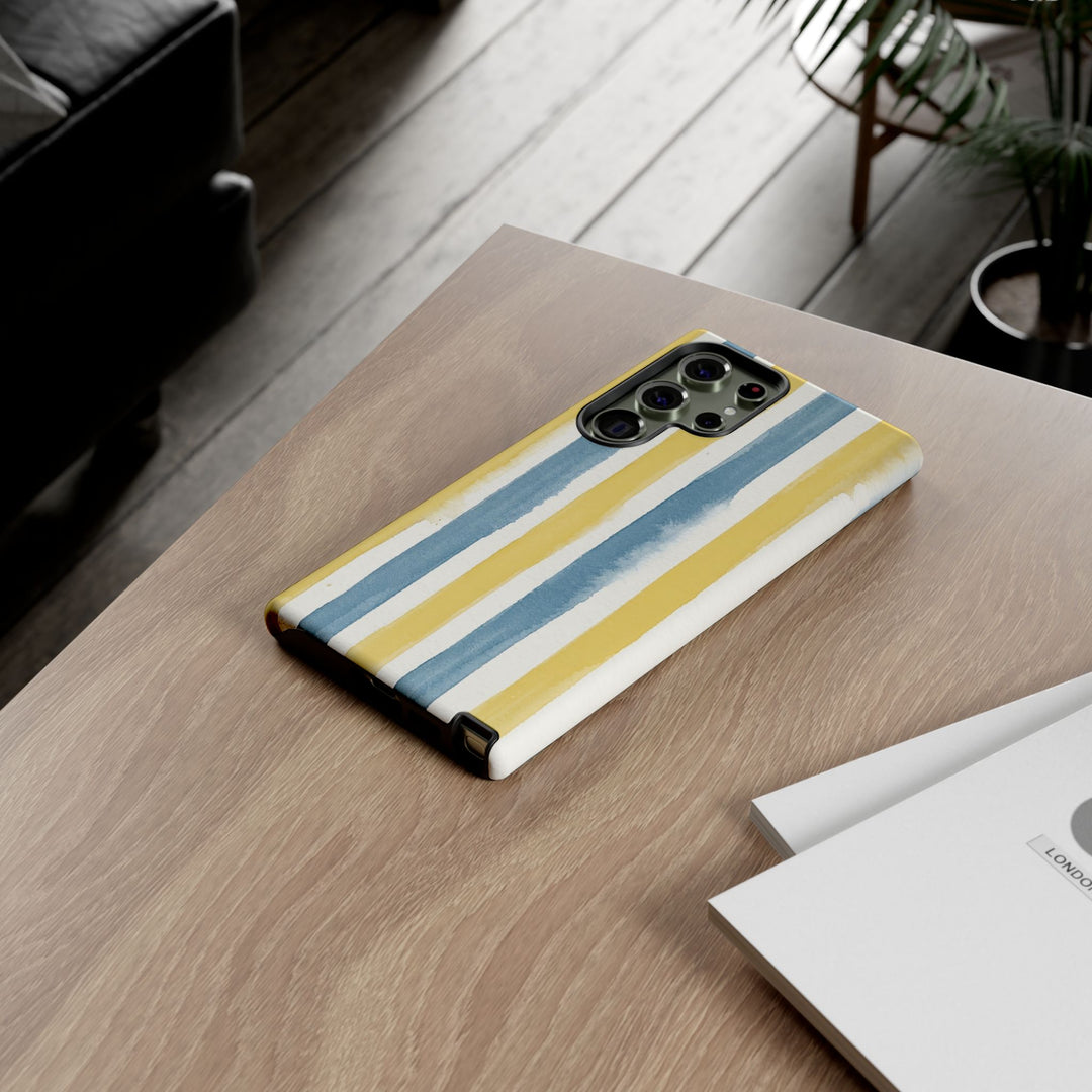 Tough Cute Yellow Stripes Phone Case, for IPhone 17 Pro Max | Iphone 17 Air, Iphone 16, IPhone 15, 14 13 12, Samsung Galaxy S26, S25, S24, S23 - Studio40ParkLane