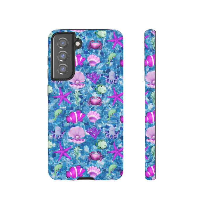 Cute Samsung Phone Case | Aesthetic Samsung Phone Case | Galaxy S23, S22, S21, S20 | Blue Pink Under The Sea, Protective Phone Case - Studio40ParkLane