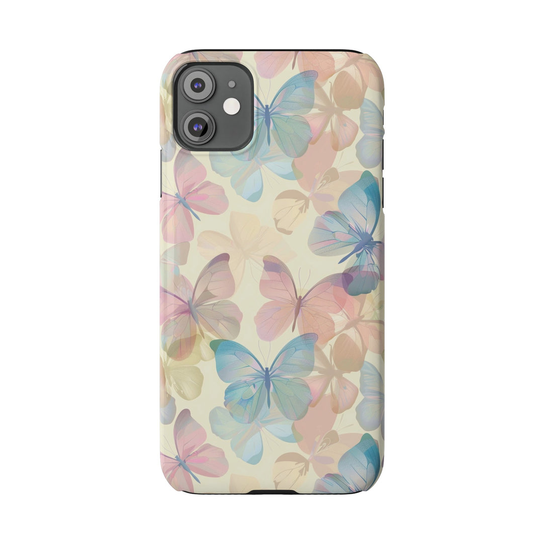 Slim Cute Phone Cases for Iphone - | iPhone 15 Case | iPhone 15 Pro Max Case, Iphone 14 Case, Iphone 14 Pro Max, Iphone 13, Summer Pastel Butterflies - Studio40ParkLane