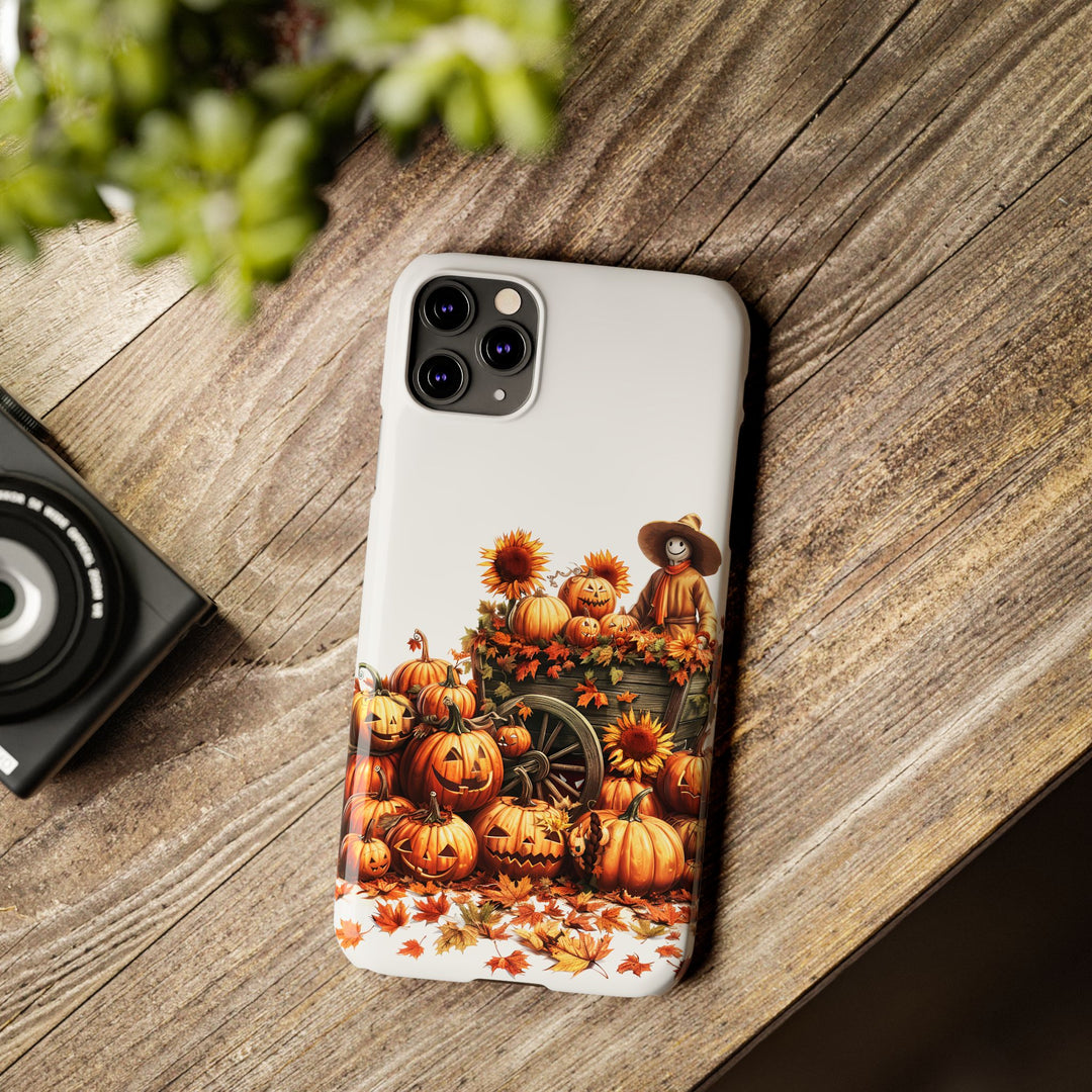 Slim Fall Leaves Scarecrow Slim Cute Phone Cases for Iphone | iPhone 15 Case | iPhone 15 Pro Max Case, Iphone 14, Iphone 14 Pro Max, Iphone 13 - Studio40ParkLane