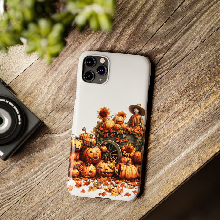 Slim Fall Leaves Scarecrow Slim Cute Phone Cases for Iphone | iPhone 15 Case | iPhone 15 Pro Max Case, Iphone 14, Iphone 14 Pro Max, Iphone 13 - Studio40ParkLane