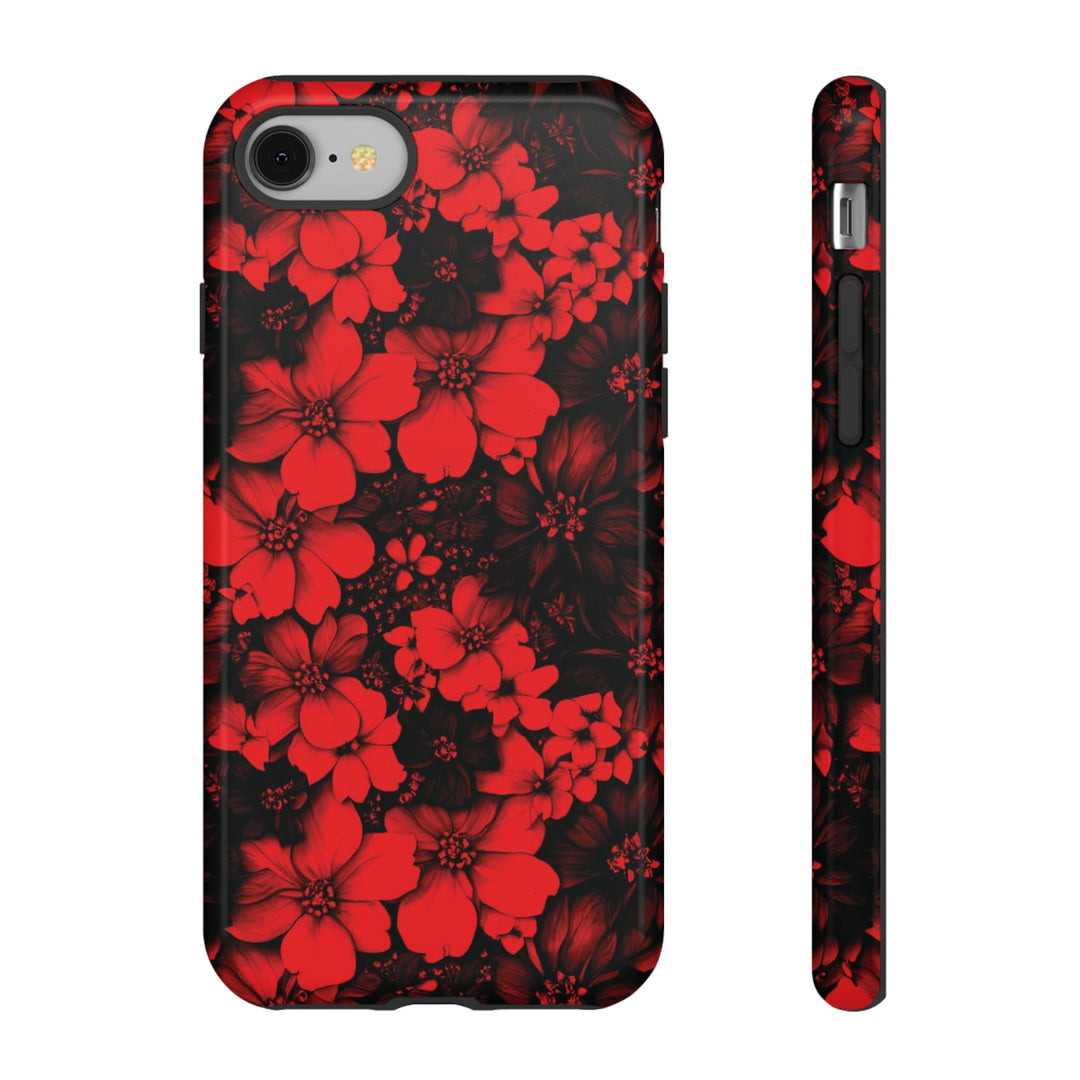 Cute IPhone Case | Red Black Flowers, iPhone 15 Case | iPhone 15 Pro Case, Iphone 14 Case, Iphone 14 Pro Max Case, Protective Iphone Case - Studio40ParkLane