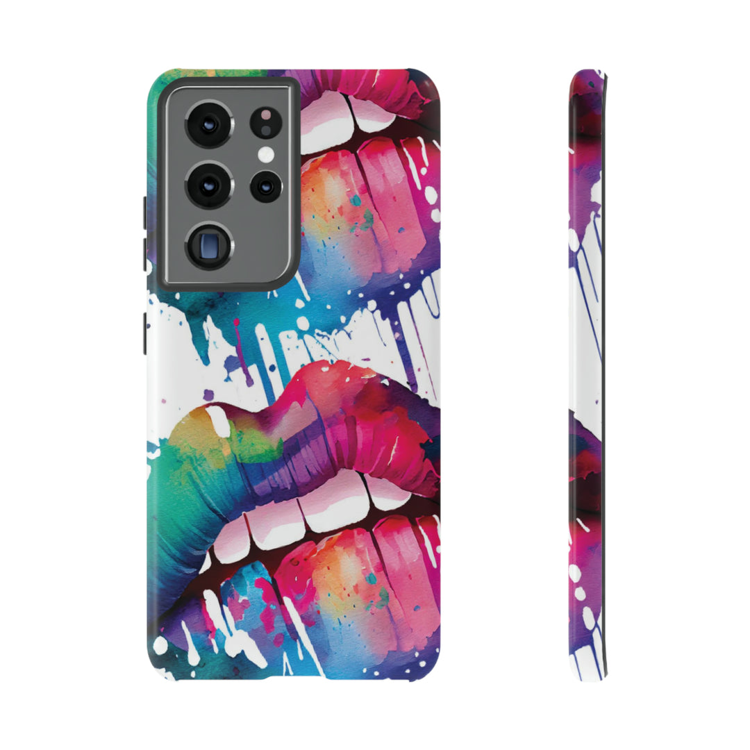 Cute Samsung Phone Case | Aesthetic Samsung Phone Case | Smile Lips Colorful | Galaxy S23, S22, S21, S20 | Luxury Double Layer | Cool - Studio40ParkLane