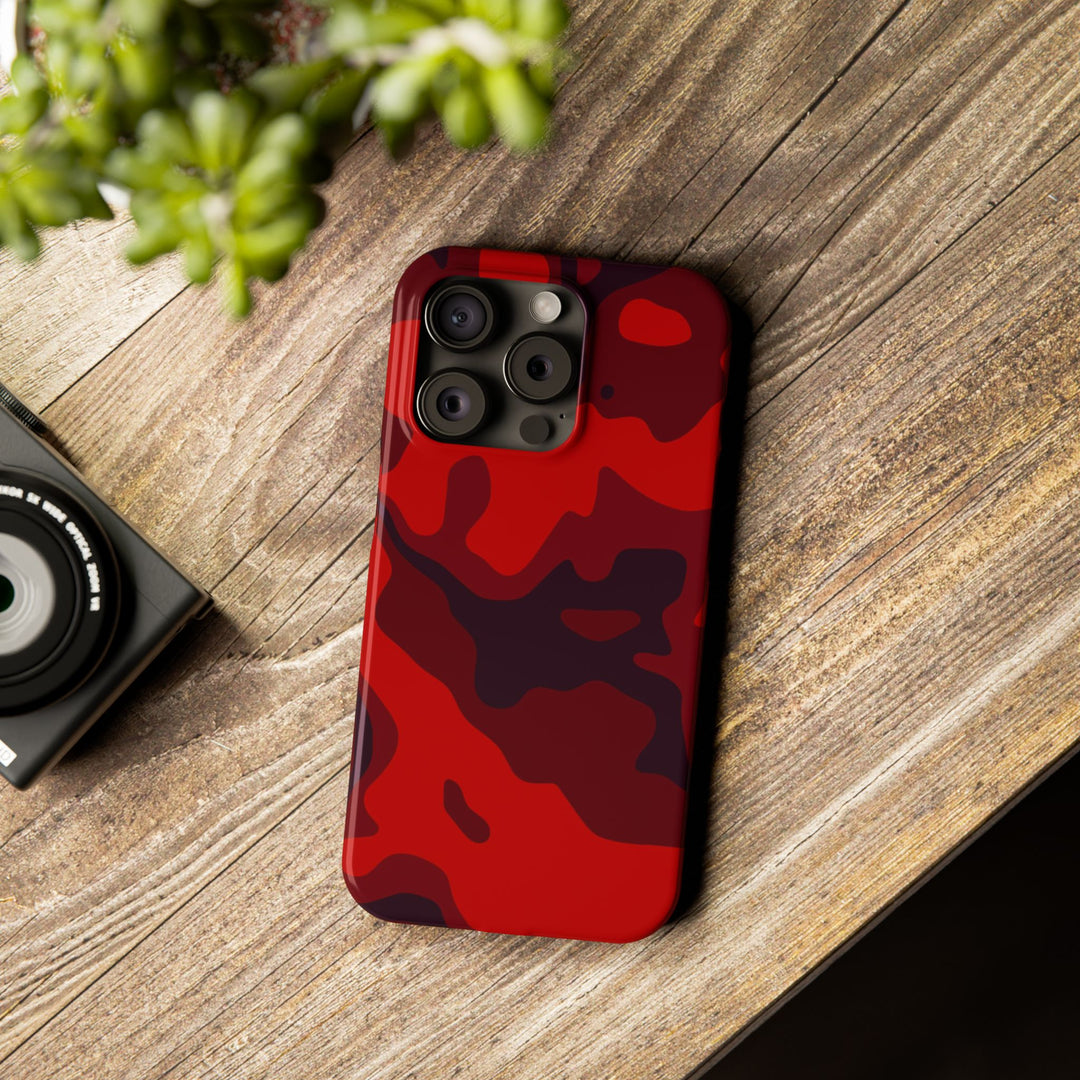 Slim Cute Phone Cases for Iphone - | iPhone 15 Case | iPhone 15 Pro Max Case, Iphone 14 Case, Iphone 14 Pro Max, Iphone 13, Red Camo Camouflage - Studio40ParkLane