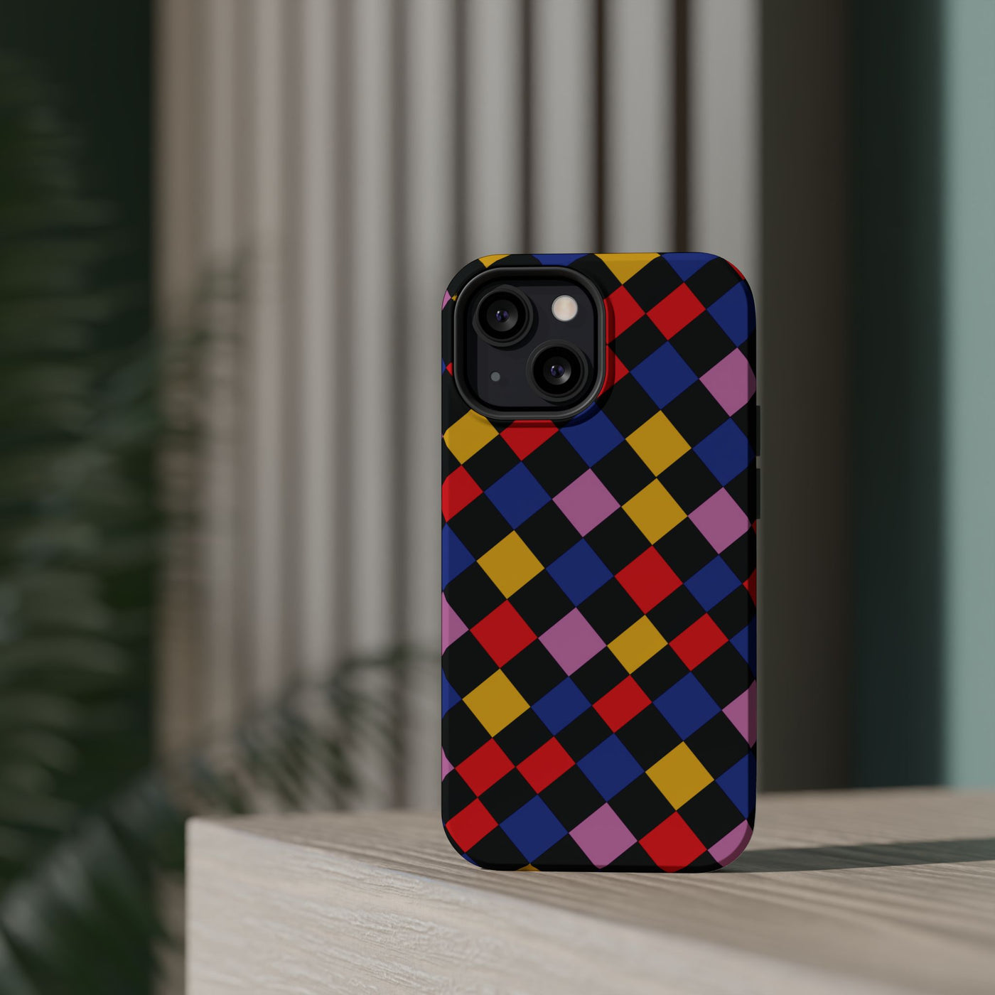 Aesthetic Colorful Checkerboard Tough Magsafe Phone Case - For iPhone 17 Pro Max iPhone 16 Pro iPhone 15 Iphone 14 Plus 13 Pro 12 11 Gift - Studio40ParkLane