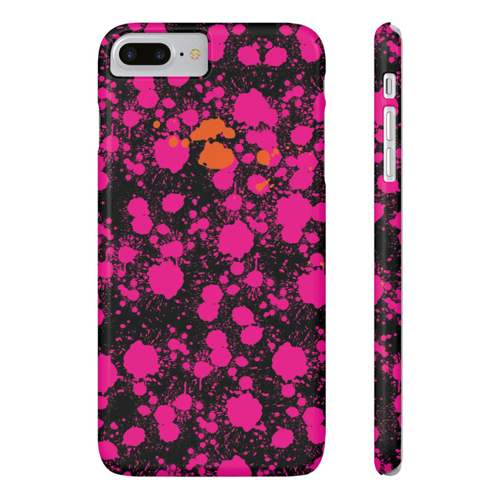 Slim Cute Phone Cases for Iphone - | iPhone 15 Case | iPhone 15 Pro Max Case, Iphone 14 Case, Iphone 14 Pro Max, Iphone 13, Pink Orange Paint Splash - Studio40ParkLane