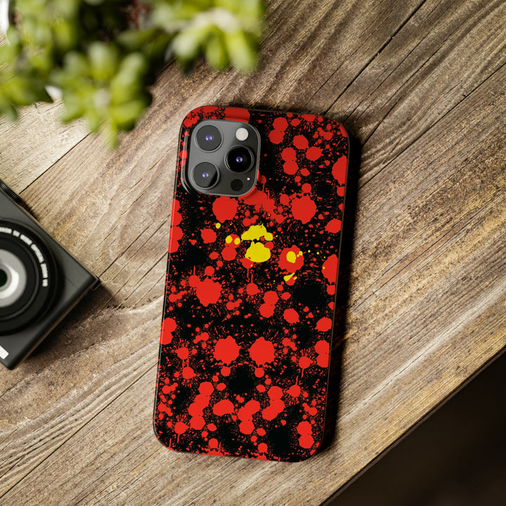 Slim Cute Phone Cases for Iphone - | iPhone 15 Case | iPhone 15 Pro Max Case, Iphone 14 Case, Iphone 14 Pro Max, Iphone 13, Red Yellow Paint Splash - Studio40ParkLane