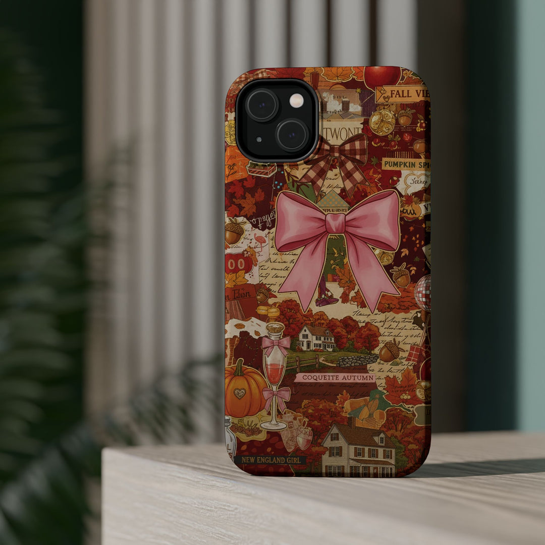 New England Fall Coquette Collage Tough Magsafe Cute Phone Cases for Iphone | iPhone 15 Pro Max Case, Iphone 14, Iphone 14 13 12 11 10 9 8 7 - Studio40ParkLane