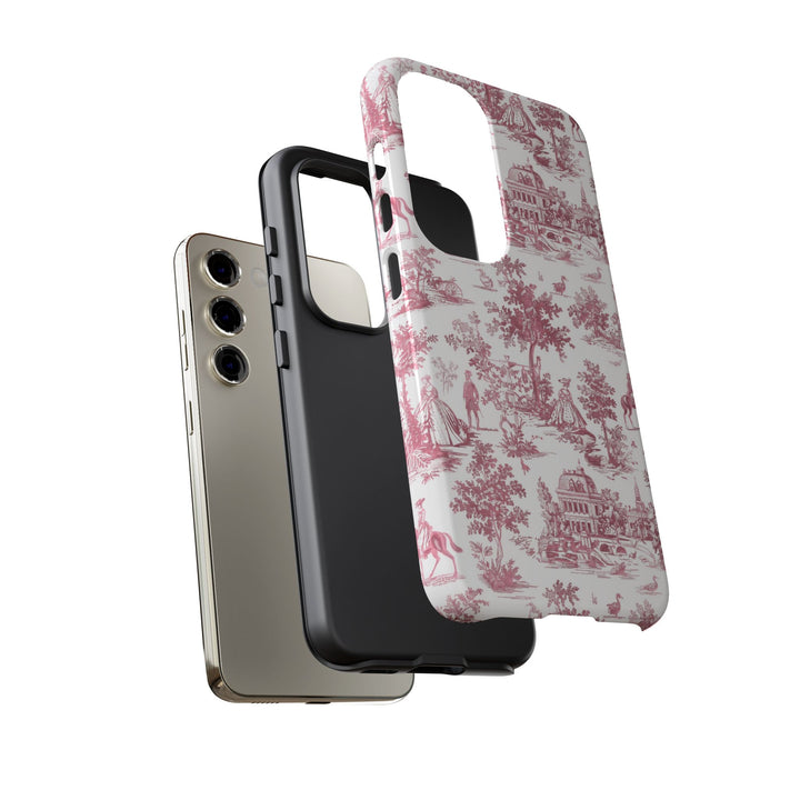 Premium Tough French Toile Gift for Her Cute Phone Cases for Samsung S25, S24, S23, S22, S21 Iphone, 16, 15, 14, 13, 12 Plus Max Pro Ultra - Studio40ParkLane