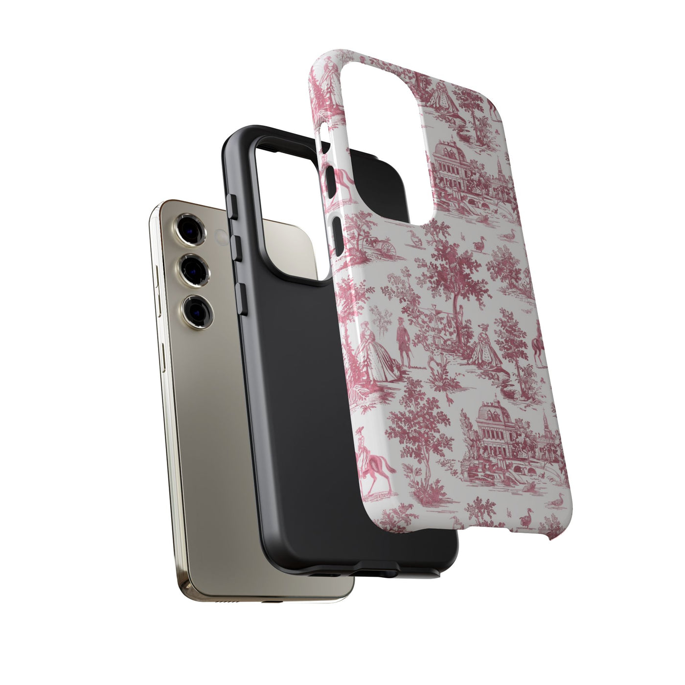Premium Tough French Toile Gift for Her Cute Phone Cases for Samsung S25, S24, S23, S22, S21 Iphone, 16, 15, 14, 13, 12 Plus Max Pro Ultra - Studio40ParkLane