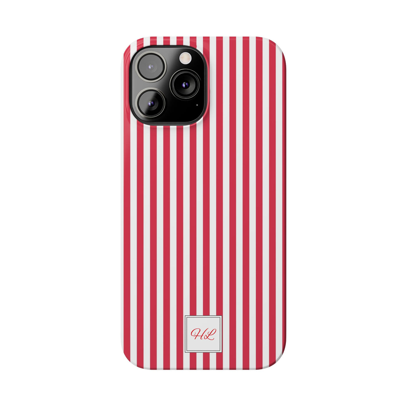 Slim Custom Personalized Winterberry Red Striped Phone Case for Iphone 17 - | iPhone 16 Pro Max Case | iPhone 15 Case Iphone 14 13 12 11 10 9 8 - Studio40ParkLane