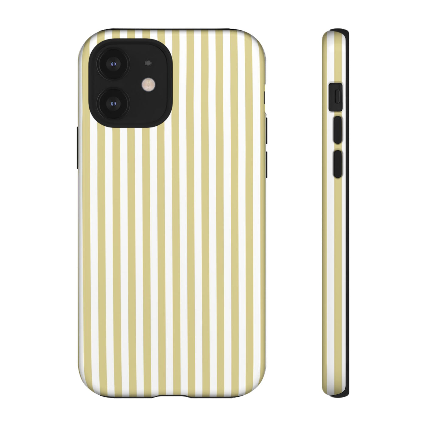 Tough Premium Soft Yellow Stripes Phone Case Gift for Her - For Apple iPhone 16 Pro Max 16e iPhone 15 Pro iPhone Iphone 14 Plus 13 Pro 12 SE XR - Studio40ParkLane