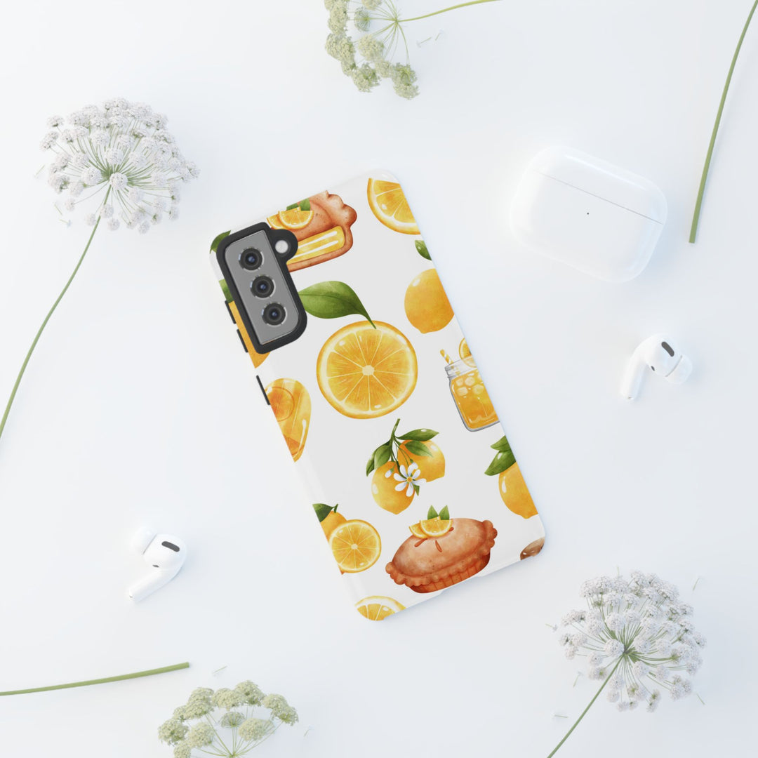 Impact Resistant, Lemon Fruit Pie, Cute Phone Cases for Samsung S24, S23, S22, S21, IPhone 15 pro Iphone 14 pro Iphone 13 IPhone 12 Iphone 11 - Studio40ParkLane