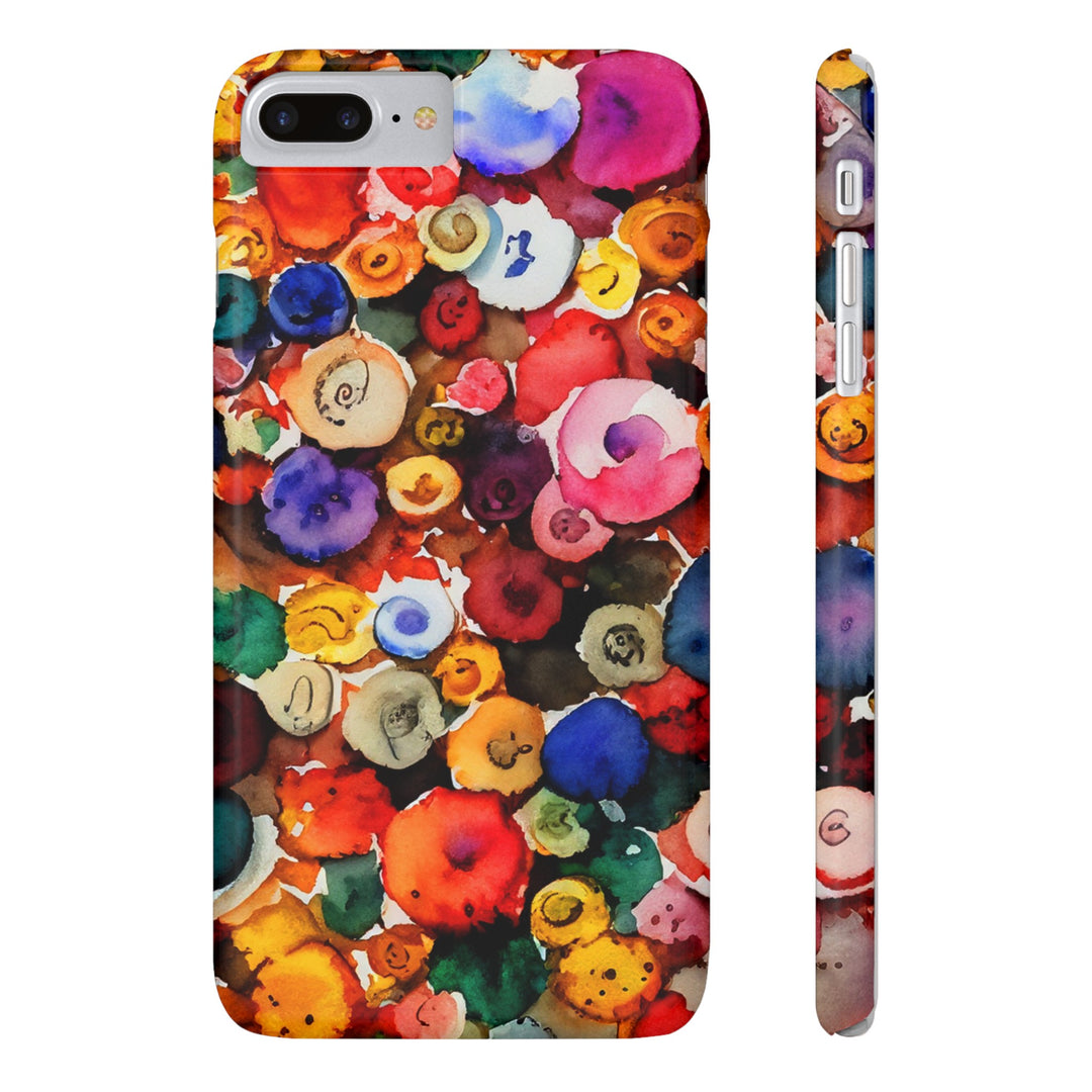 Slim Cute Phone Cases for Iphone | iPhone 15 Case | iPhone 15 Pro Max Case, Iphone 14, Iphone 14 Pro Max, Iphone 13, Colorful Buttons Abstract - Studio40ParkLane