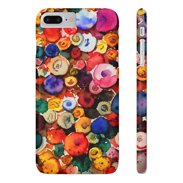 Slim Cute Phone Cases for Iphone | iPhone 15 Case | iPhone 15 Pro Max Case, Iphone 14, Iphone 14 Pro Max, Iphone 13, Colorful Buttons Abstract - Studio40ParkLane