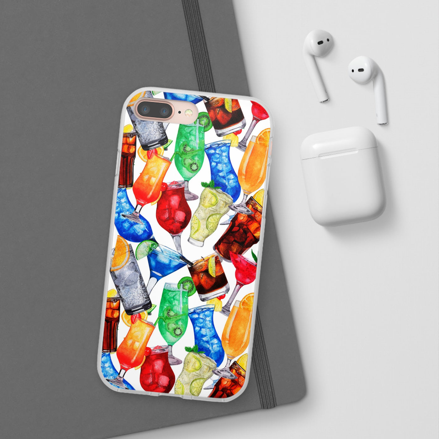 Cute Flexi Phone Cases, For Iphones and Samsung Galaxy Phones, Tropical Summer Fruit Cocktails, Galaxy S23 Phone Case, Samsung S22 Case, Samsung S21, Iphone 15, Iphone 14, Iphone 13