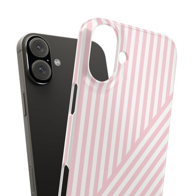Aesthetic Sweet Pink Stripes Cute Phone Case Sleek Snap - For iPhone 17 Pro Max iPhone 16 Pro iPhone 15 Iphone 14 Plus 13 Pro 12 11 10 Gift