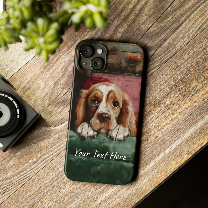Slim Personalized Cute iPhone Cases - | iPhone 15 Case | iPhone 15 Pro Max Case, Iphone 14 Case, Iphone 14 Pro Max, Iphone 13, Cocker Spaniel Dog - Studio40ParkLane