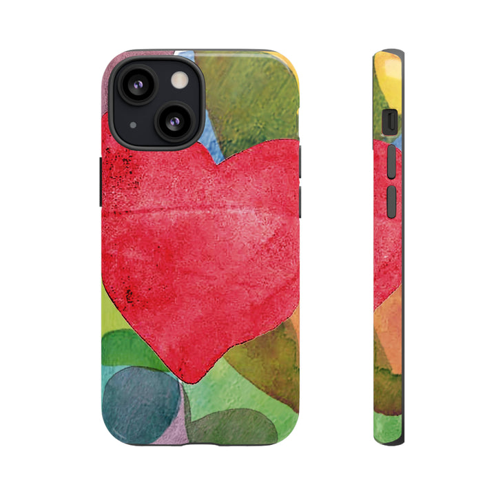 Cute IPhone Case | iPhone 15 Case | iPhone 15 Pro Max Case, Iphone 14 Case, Iphone 14 Pro Max Case IPhone Case for Art Lovers, Red Heart - Studio40ParkLane