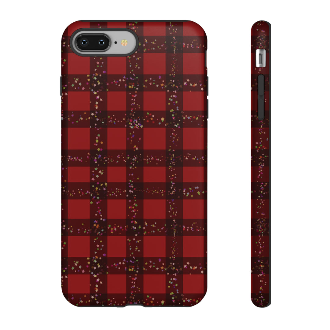 Cute IPhone Case | iPhone 15 Case | iPhone 15 Pro Max Case, Iphone 14 Case, Iphone 14 Pro Max Case IPhone Case for Art Lovers, Red Festive Plaid - Studio40ParkLane