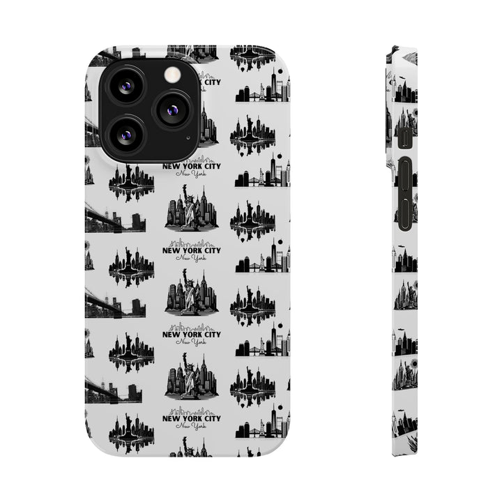 Slim New York Skyline Collage Coquette Gift for Her Cute Phone Cases for Iphone 16 Pro Max | iPhone 15 Case | iPhone 15 Pro Max Case, Iphone 14, Iphone 14 Pro Max, Iphone 13 12 11 8 7 - Studio40ParkLane