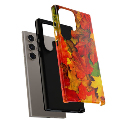 Fall Leaves Impact Resistant, Cute Phone Cases for Samsung S24, S23, S22, S21, IPhone 15 pro Iphone 14 pro Iphone 13 IPhone 12 Iphone 11