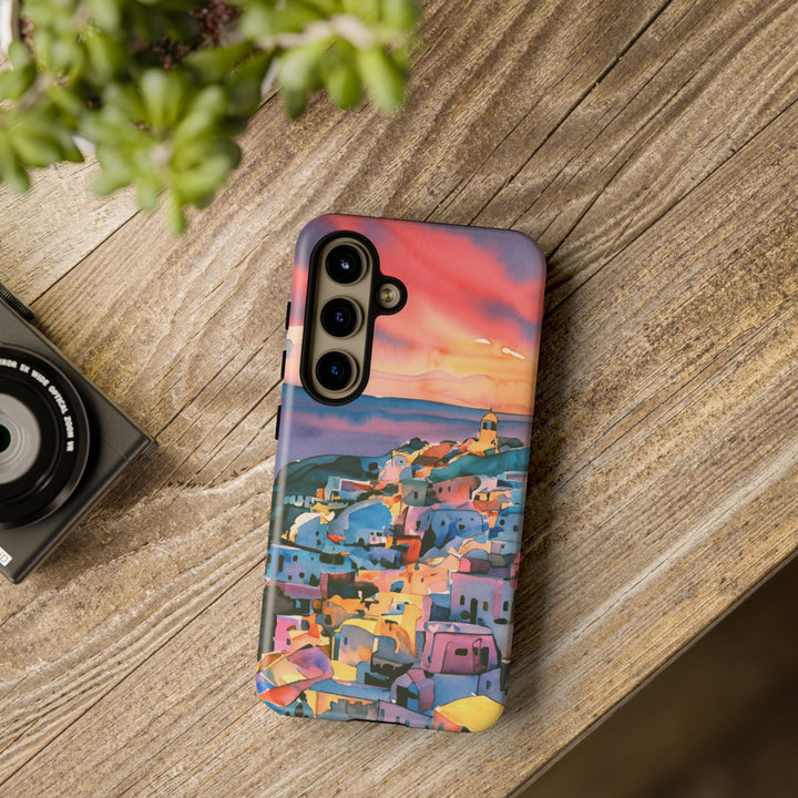 Impact Resistant, Greek Sunset, Cute Phone Cases for Samsung S24, S23, S22, S21, IPhone 15 pro Iphone 14 pro Iphone 13 IPhone 12 Iphone 11 - Studio40ParkLane