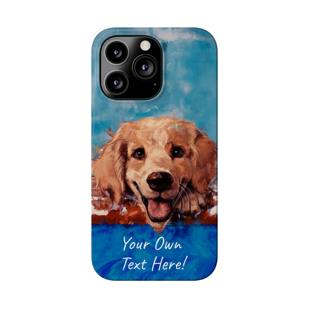Slim Personalized Cute iPhone Cases - | iPhone 15 Case | iPhone 15 Pro Max Case, Iphone 14 Case, Iphone 14 Pro Max, Iphone 13, Golden Retriever Dog - Studio40ParkLane