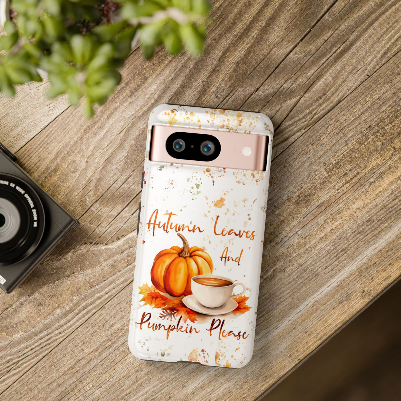 Impact Resistant, Fall Leaves Pumpkin Pie, Cute Phone Cases for Samsung S24, S23, S22, S21, IPhone 15 pro Iphone 14 pro Iphone 13 IPhone 12 Iphone 11