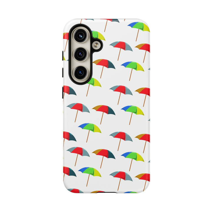 Cute Samsung Phone Case | Aesthetic Samsung Phone Case | Galaxy S23, S22, S21, S20 | Colorful Beach Parasols, Protective Phone Case - Studio40ParkLane
