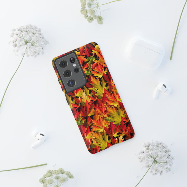 Fall Leaves Impact Resistant, Cute Phone Cases for Samsung S24, S23, S22, S21, IPhone 15 pro Iphone 14 pro Iphone 13 IPhone 12 Iphone 11 - Studio40ParkLane