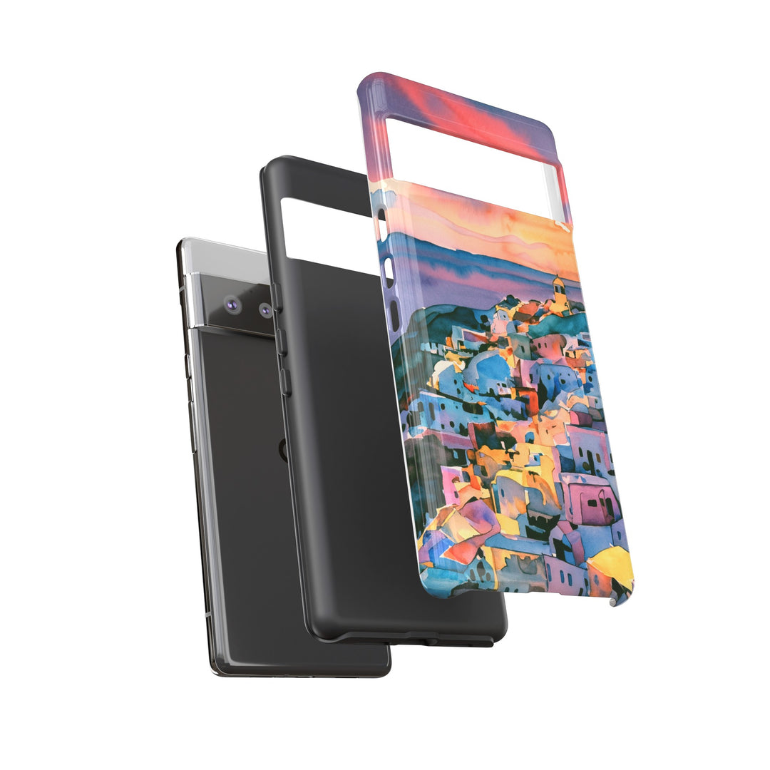 Impact Resistant, Greek Sunset, Cute Phone Cases for Samsung S24, S23, S22, S21, IPhone 15 pro Iphone 14 pro Iphone 13 IPhone 12 Iphone 11 - Studio40ParkLane