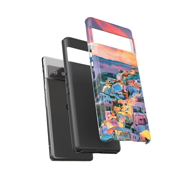 Impact Resistant, Greek Sunset, Cute Phone Cases for Samsung S24, S23, S22, S21, IPhone 15 pro Iphone 14 pro Iphone 13 IPhone 12 Iphone 11 - Studio40ParkLane
