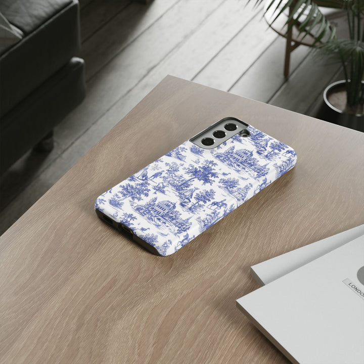 French Toile Premium Tough Phone Case, Timeless Cute Phone Case for Samsung Galaxy S25 S24 S23 Ultra &amp; iPhone 16 15 Pro Max - Studio40ParkLane