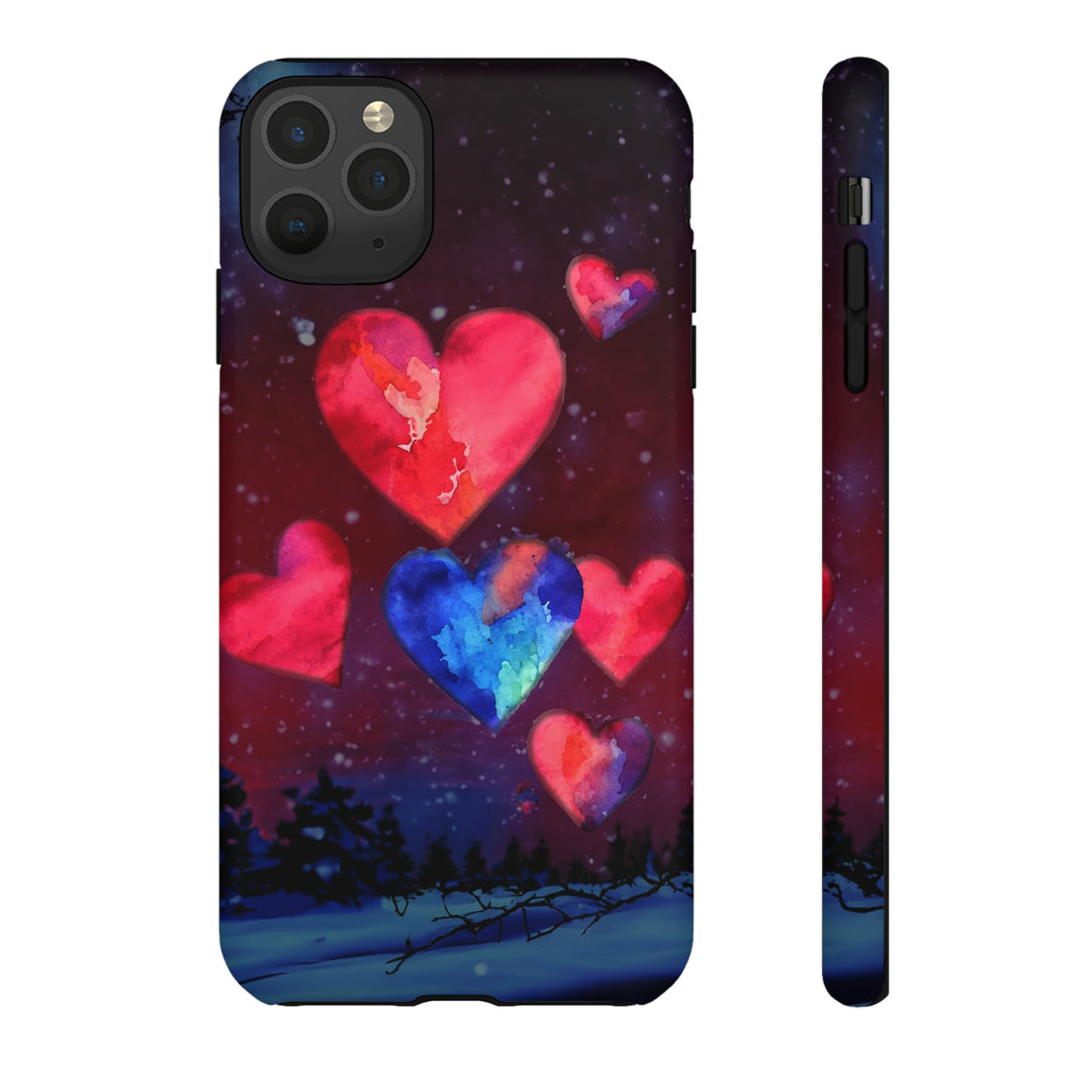 Cute IPhone Case | Rising Heart Love Night, iPhone 15 Case | iPhone 15 Pro Case, Iphone 14 Case, Iphone 14 Pro Max Case, Iphone 13 Case - Studio40ParkLane