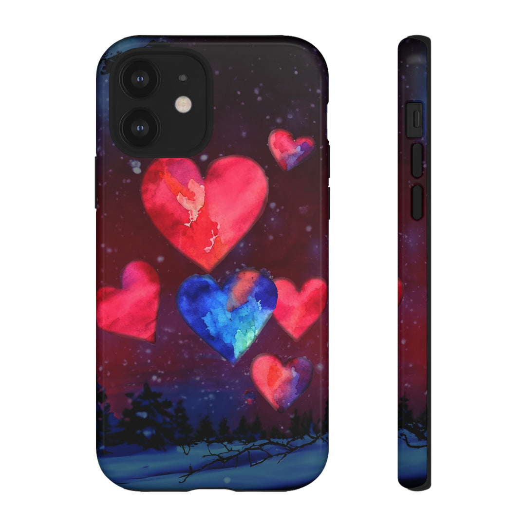 Cute IPhone Case | Rising Heart Love Night, iPhone 15 Case | iPhone 15 Pro Case, Iphone 14 Case, Iphone 14 Pro Max Case, Iphone 13 Case - Studio40ParkLane